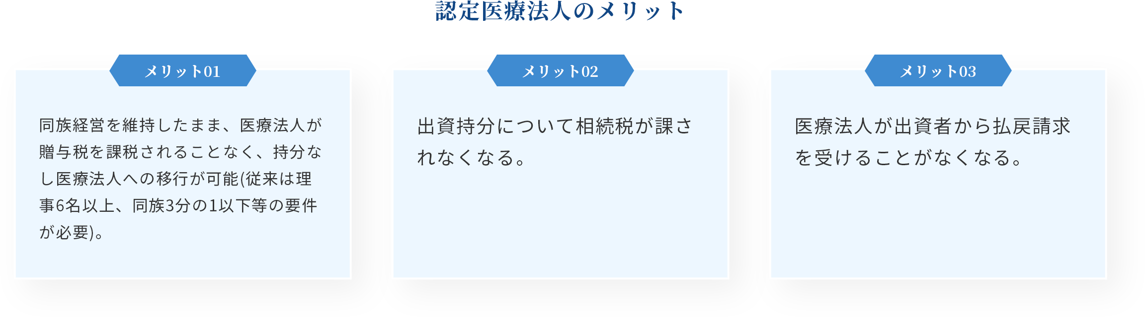 認定医療法人のメリット