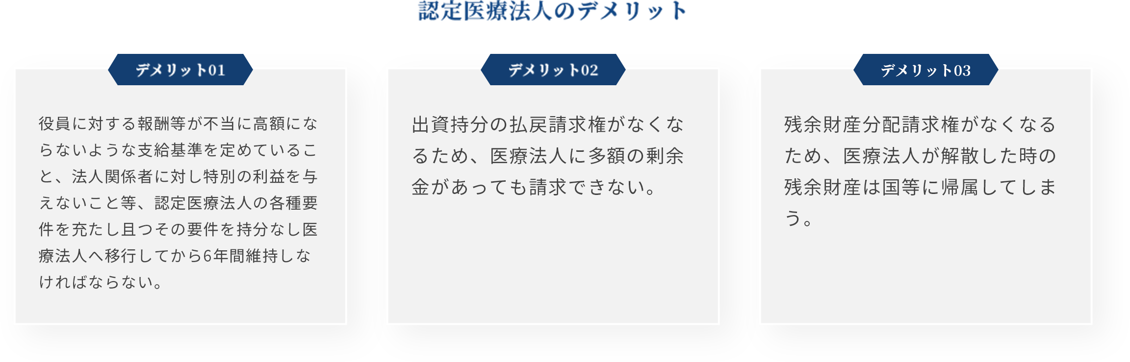 認定医療法人のデメリット