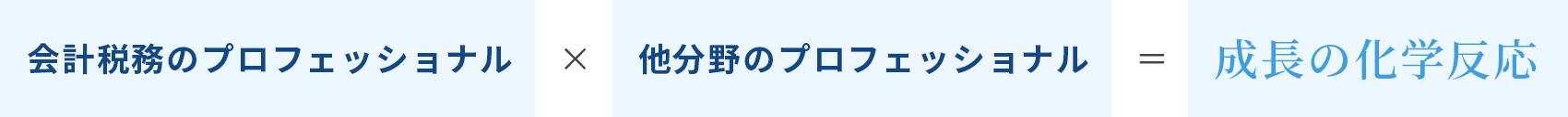 会計税務のプロフェッショナル×他分野のプロフェッショナル=成長の化学反応